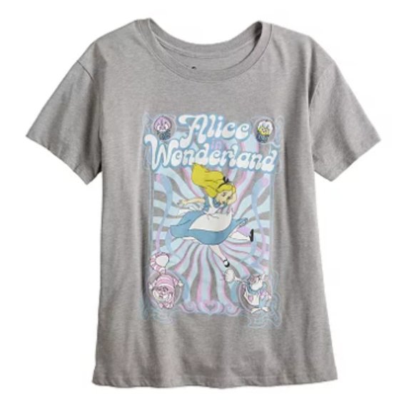 ALICE In WonderLand Gray T- Shirt - Disney Tee - Size L - Picture 6 of 6